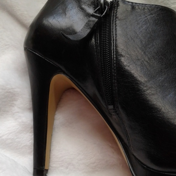 Nine west heeled bootie sz 8 peep toe open side - Picture 4 of 8
